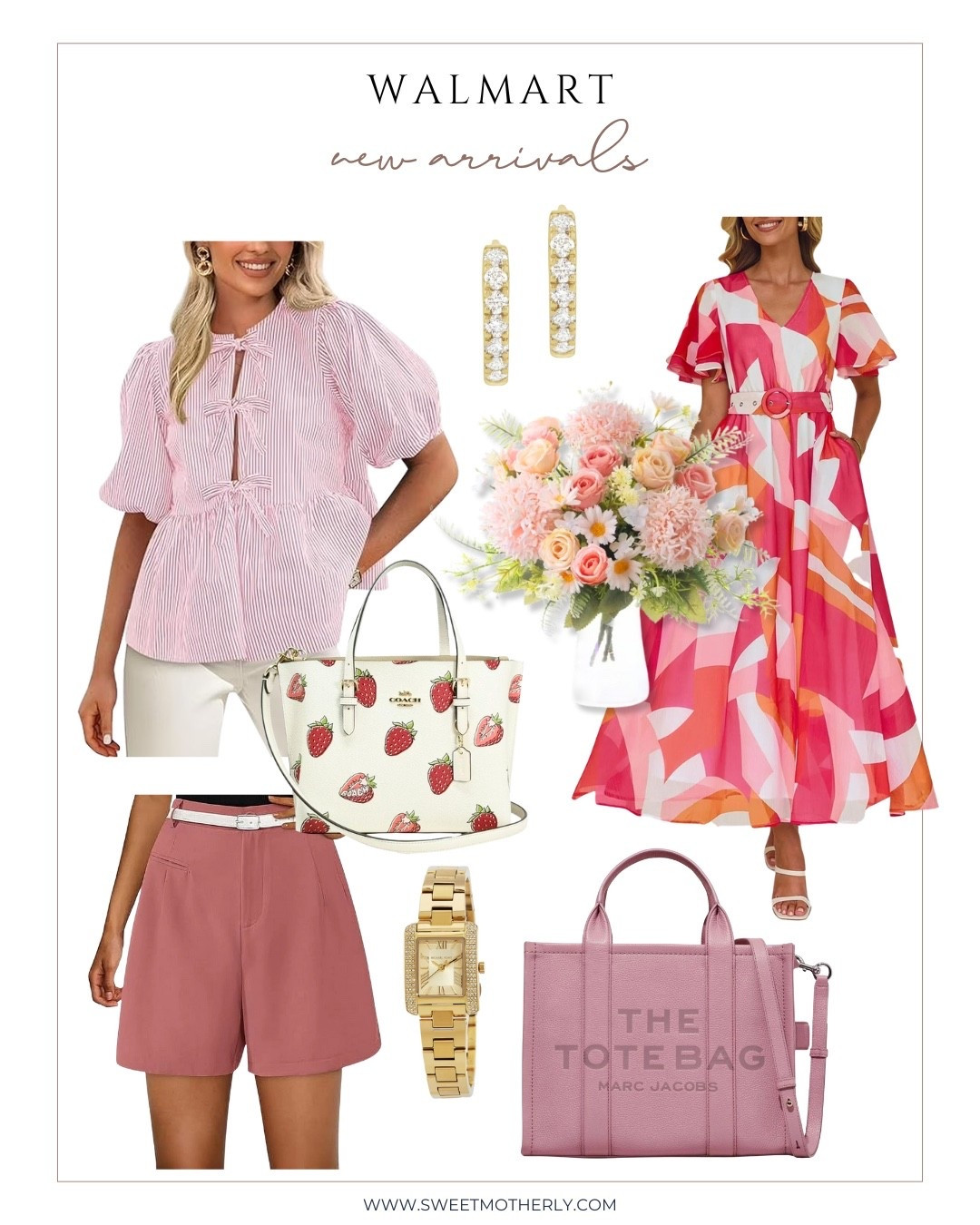 These Walmart new arrivals are giving vacation outfit inspo with pops of pink, bold prints, and elevated accessories. From easy summer dresses to the cutest strawberry tote, this roundup is perfect for beach days, brunches, and last-minute wedding guest outfits. Everything is affordable and on-trend for summer  style.

#LTKSeasonal #LTKStyleTip #LTKOver40