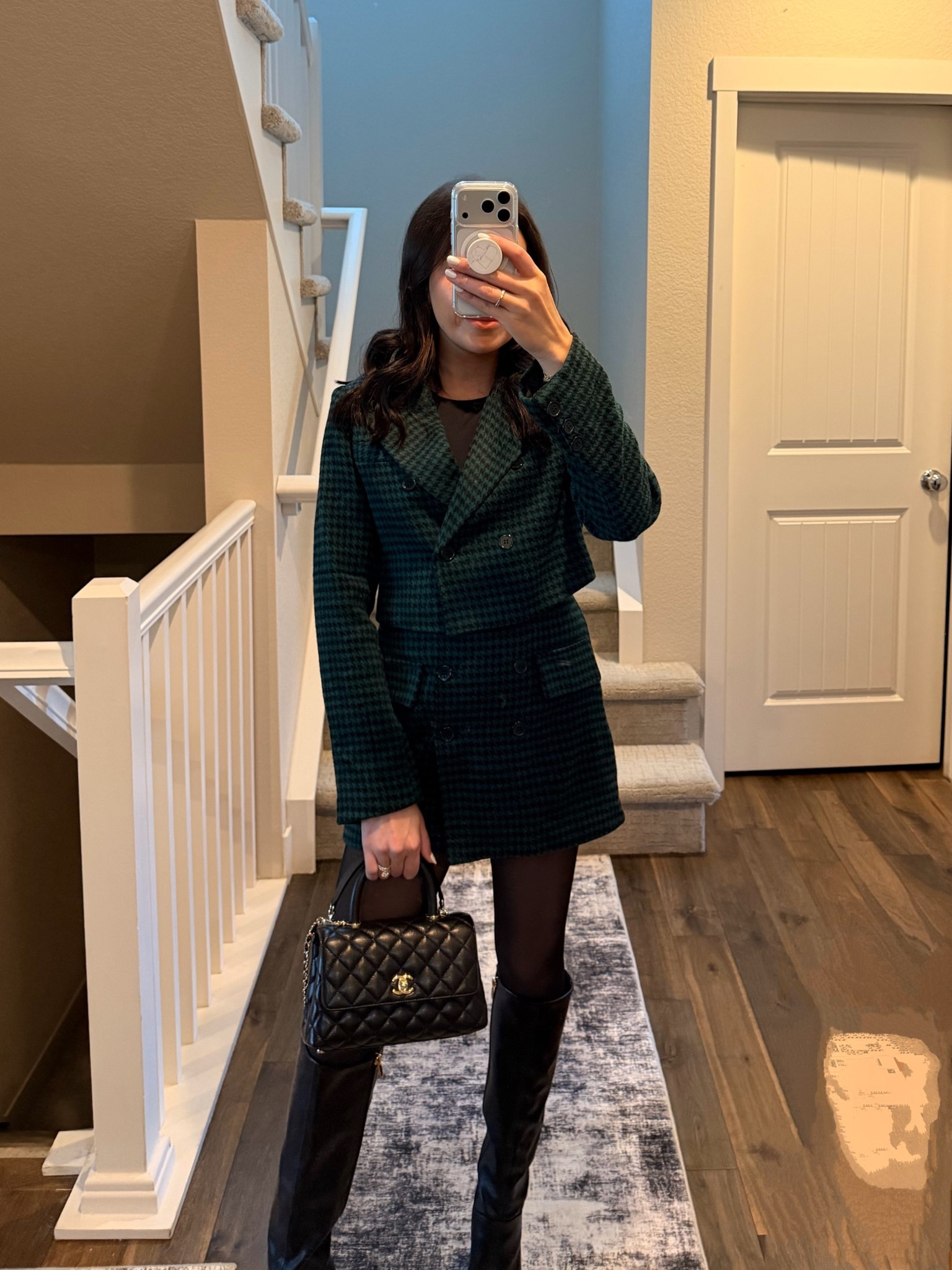 Houndstooth mini skirt & blazer set for the holidays 🎄

#LTKHoliday #LTKSeasonal