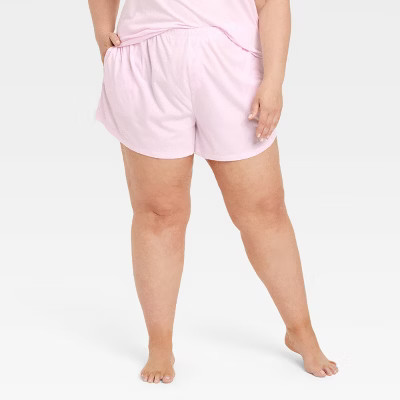 Women's Jersey Pajama Shorts - Auden™ Pink 1X | Target