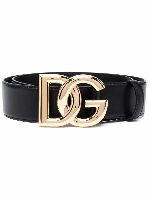 DG logo leather belt | Farfetch (US)