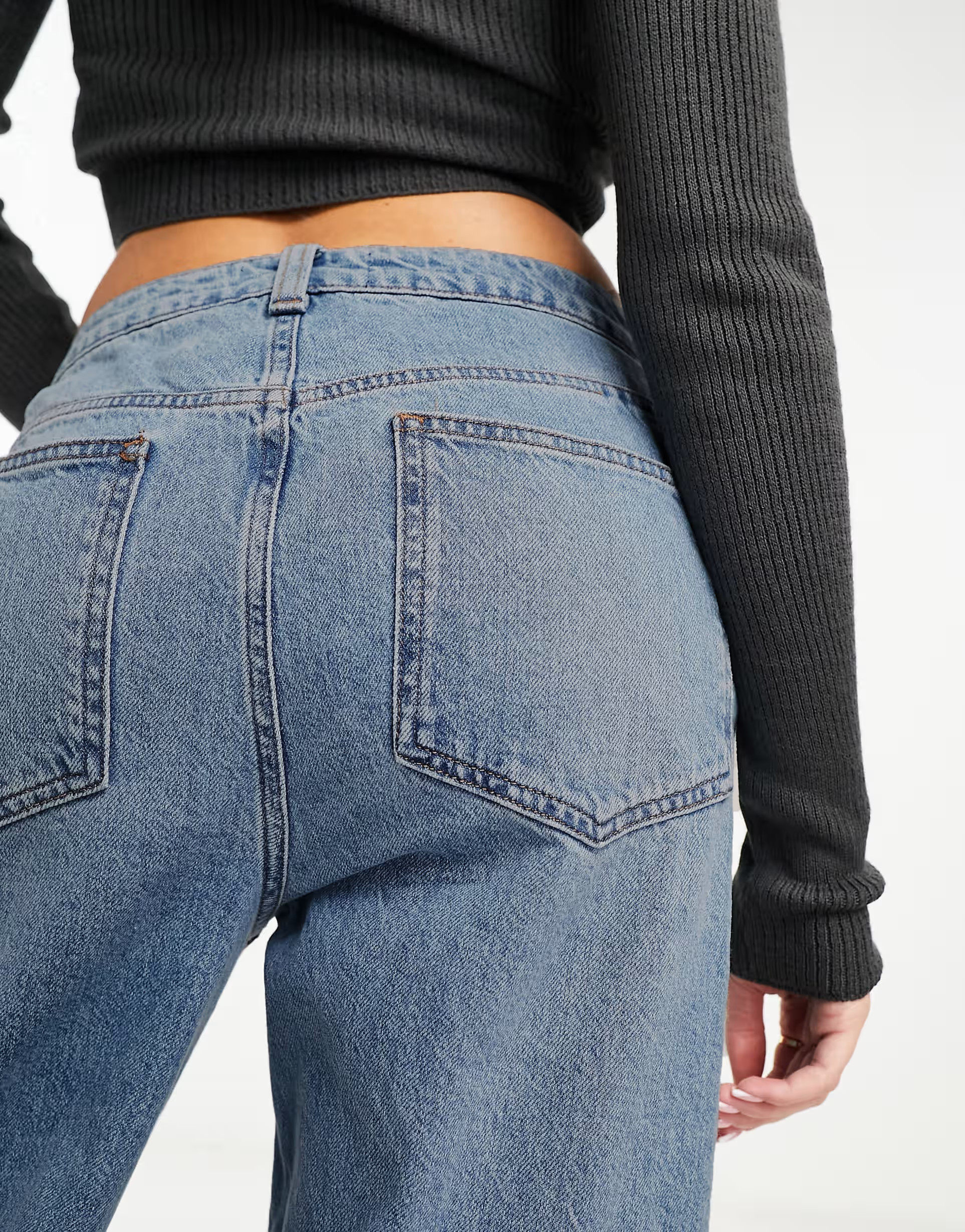 ASOS DESIGN dad jean in mid blue | ASOS (Global)