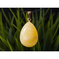 Yellow Landscape Amber Pendant Unique Handmade Natural Baltic Jewelry | Etsy (US)