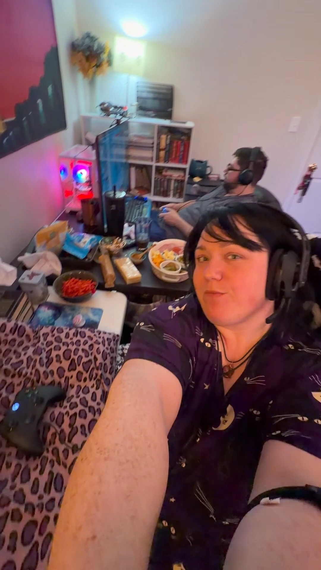 A cozy gaming vlog! I love a good gaming day, just being comfy, having snacks, and playing the favs 🖤✌🏻also, they don’t sell these pjs anymore but I have listed similar by the same brand! 😘 

#LTKvlog #LTKdayinmylife #LTKPlusSize