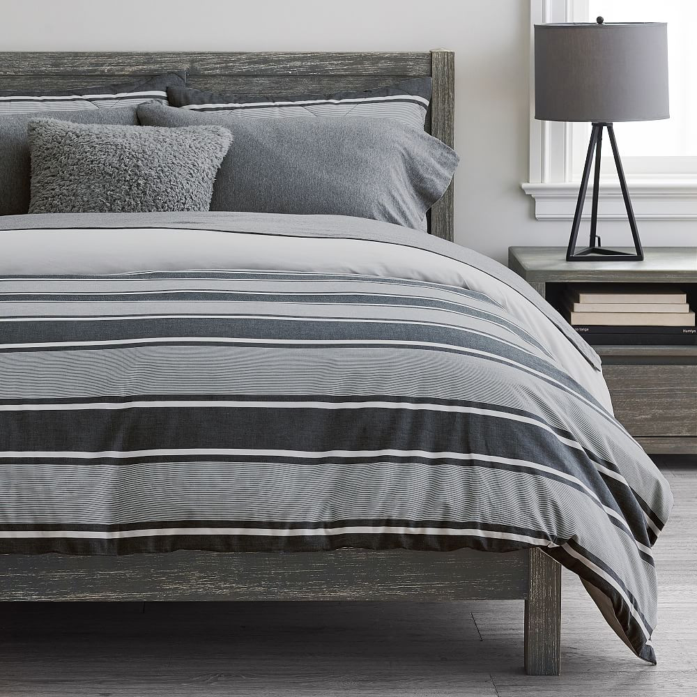 Jackson Stripe Organic Duvet Cover | Pottery Barn Teen