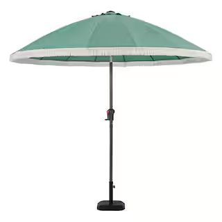 Hampton Bay 9 ft. Aluminum Round Market Outdoor Patio Umbrella in Aloe UCA171098-AL - The Home De... | The Home Depot
