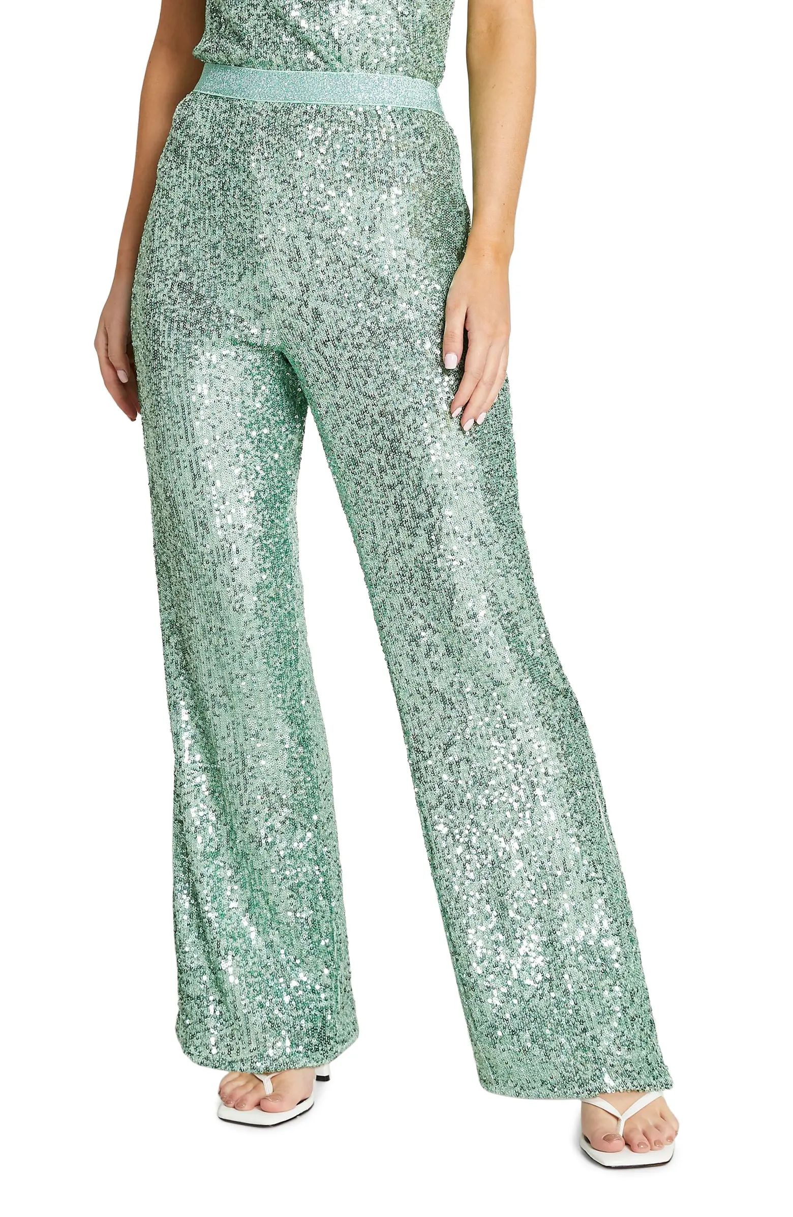 River Island Sequin Trousers | Nordstrom | Nordstrom