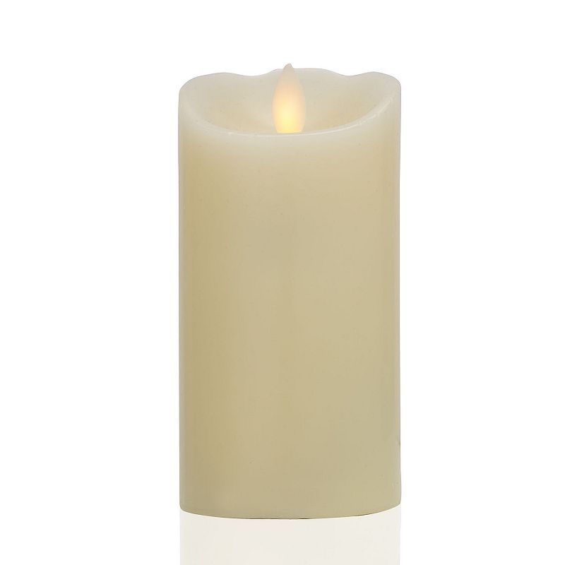 Scott Living Realistic LED 3"" x 6"" Pillar Candle, White | Kohl's