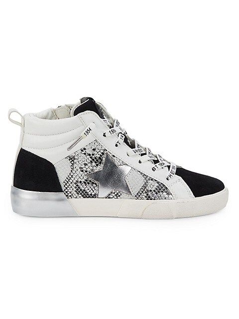 Bowie Star Snakeskin-Trim High-Top Sneakers | Saks Fifth Avenue OFF 5TH