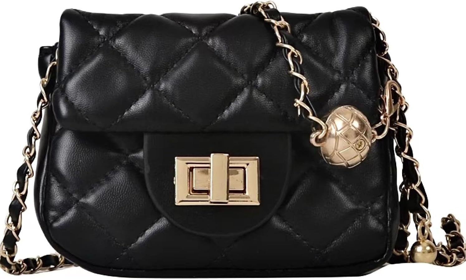 Quilted Crossbody Bag Faux Leather Trendy Shoulder Purses with Chain Strap Stylish Clutch Purse f... | Amazon (US)