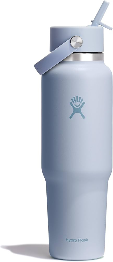 Hydro Flask Travel Water Bottle - Insulated Stainless Steel - Wide Straw Lid, Non Spill, Leakproo... | Amazon (US)