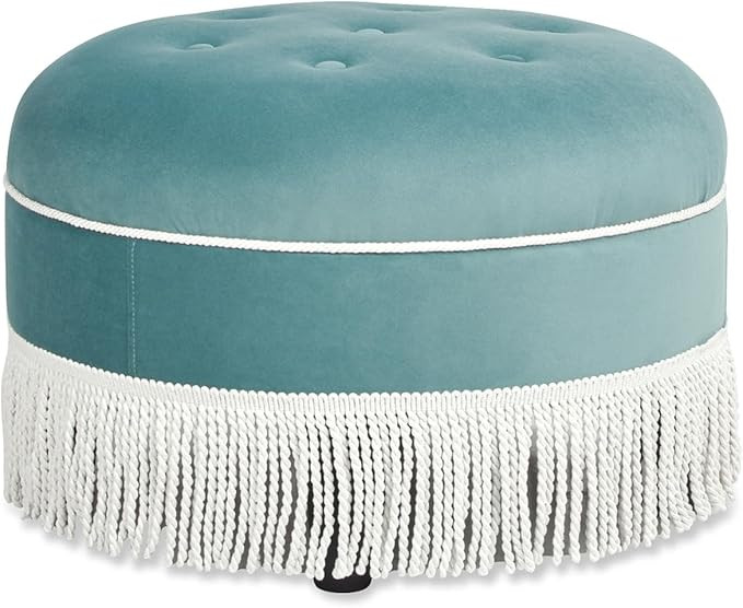 Jennifer Taylor Home Yolanda 24" Round Upholstered Accent Ottoman | Amazon (US)