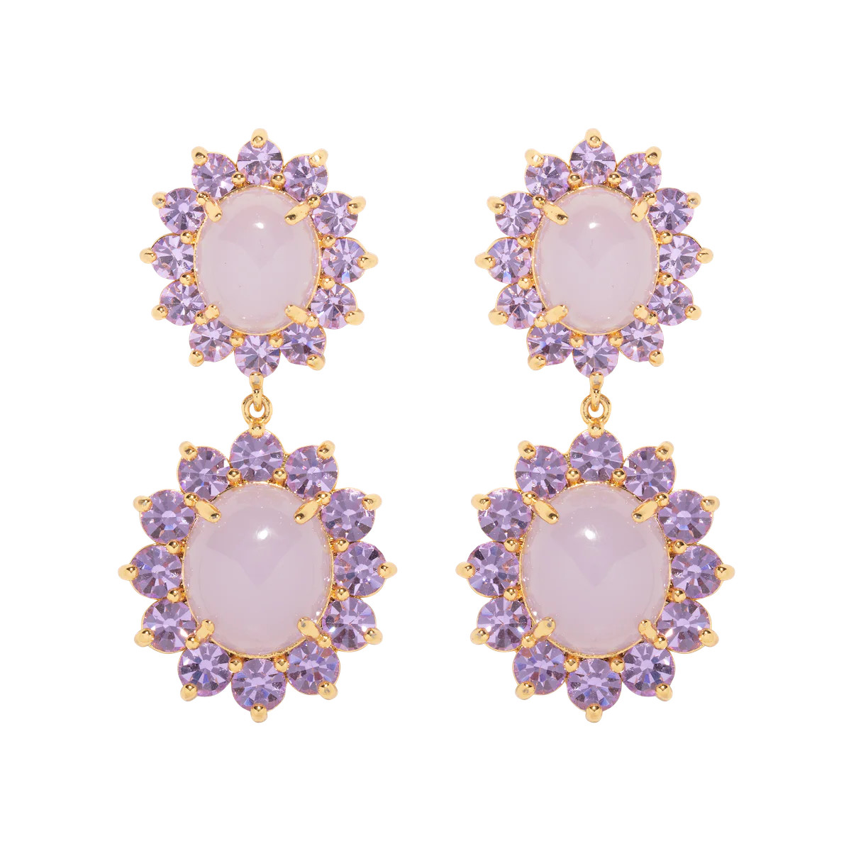 Georgie Drop Earrings in Violet | Loren Hope Designs