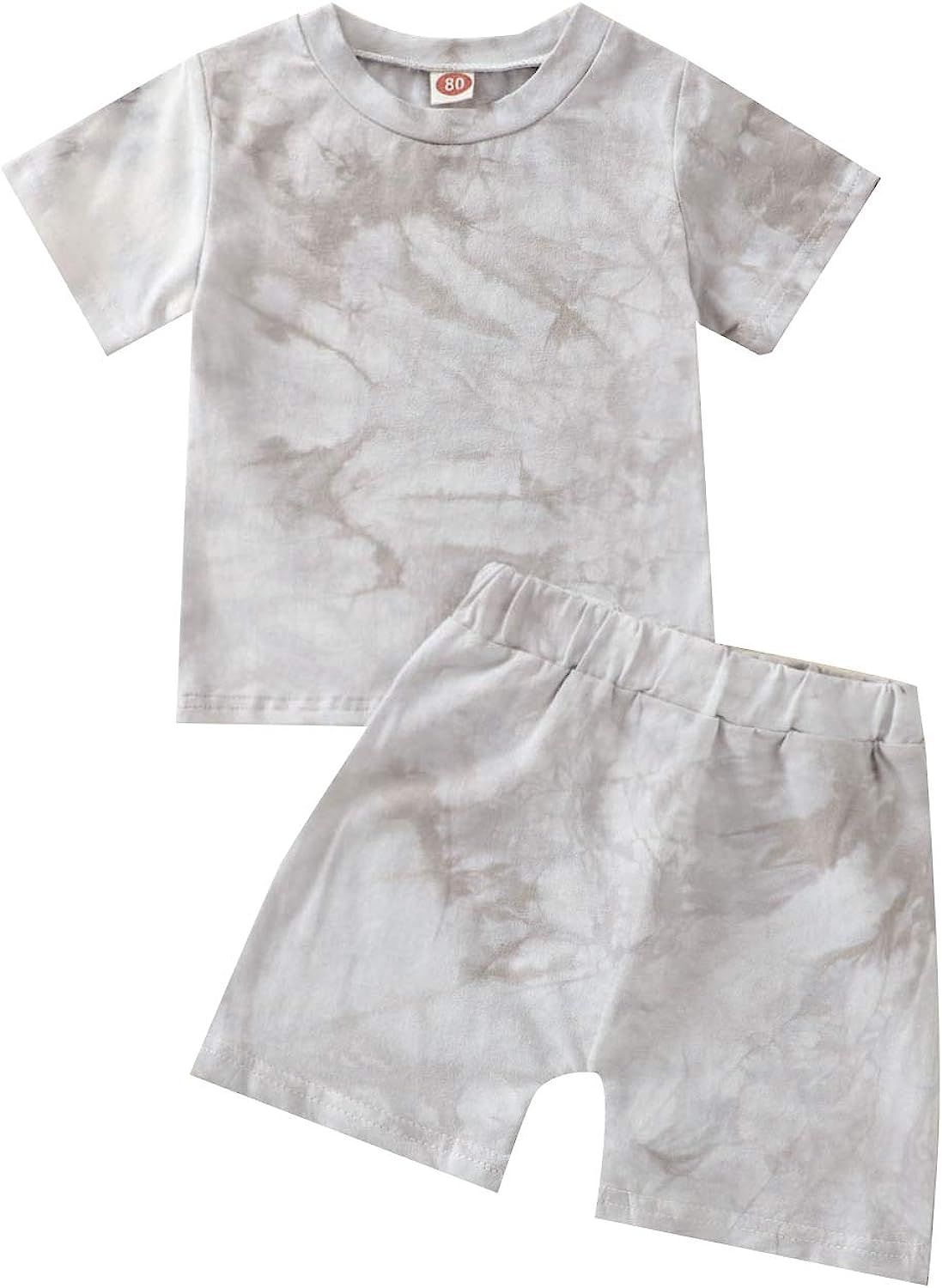 Summer Toddler Baby Boy Girl Outfit Set Tie Dye Short Sleeve T-Shirt Tops Shorts Pants 2 Piece Cl... | Amazon (US)