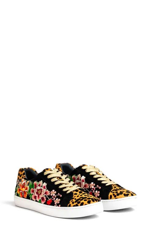 Johnny Was Acacia Floral Leopard Sneaker in Multi at Nordstrom, Size 7 | Nordstrom