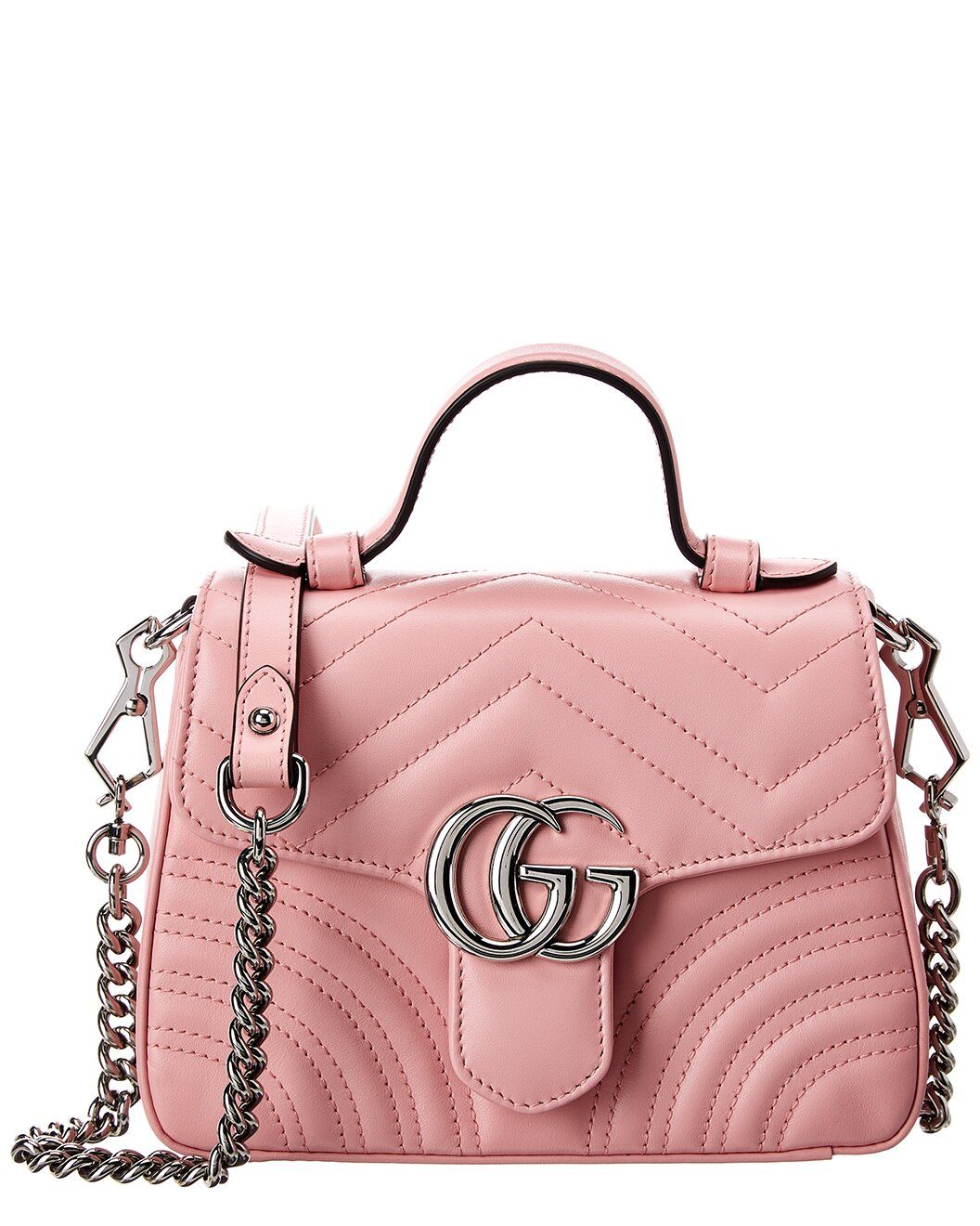 GG Marmont Mini Matelasse Leather Top Handle Shoulder Bag | Rue La La