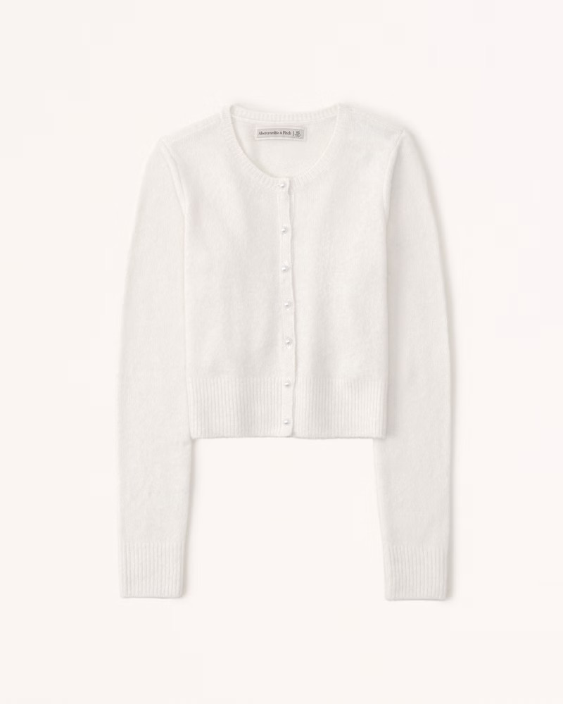 Women's Slim Fluffy Button-Through Cardigan | Women's Tops | Abercrombie.com | Abercrombie & Fitch (US)