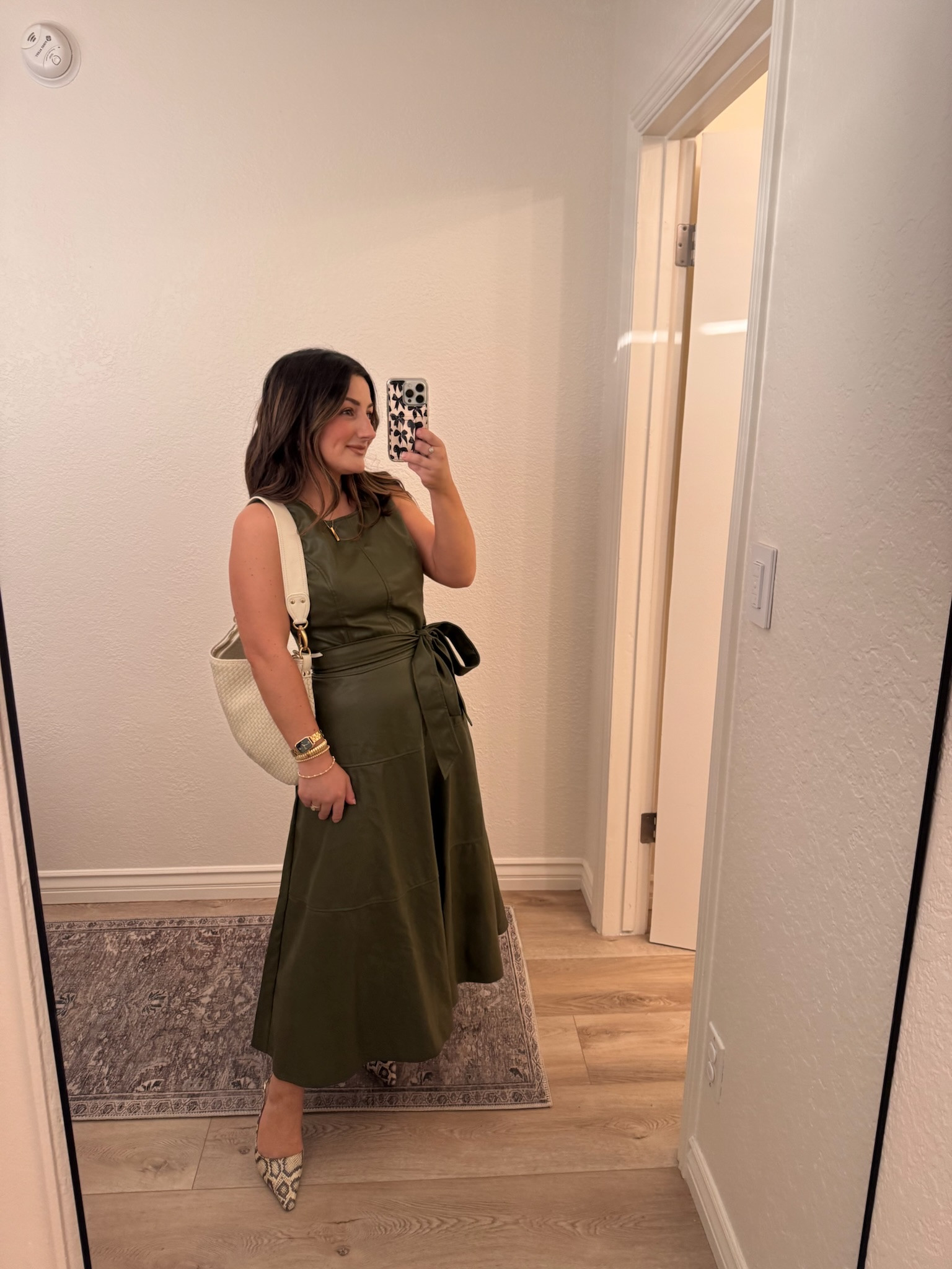 Faux leather dress in green! 

I'm 5'0" 140lbs wearing a size small 

Amazon finds 
Event dress 
Fall shower dress

#LTKStyleTip #LTKSeasonal #LTKPetite