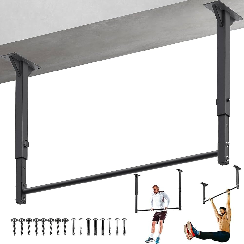 Kipika 48" Ceiling Mount Pull Up Bar, 4 Levels of Height Adjustment, Meet The Needs of Different ... | Amazon (US)
