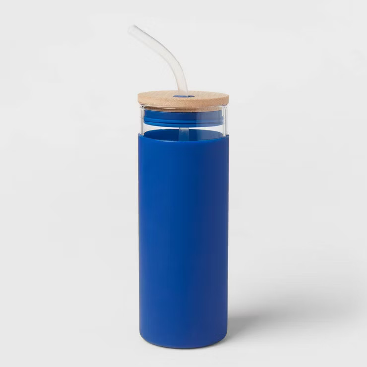 16.9oz Glass Straw Tumbler with Silicone Sleeve - Opalhouse™ | Target