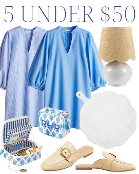 blue dress, tunic dress, loose dress, spring dress, classic style, preppy style, affordable style, striped dress, linen dress, H&M, scalloped lamp, woven lamp, scalloped cutting board, white cutting board, block print bag, jewelry bag, woven slides, woven shoes, woven sandals, Target finds, classic home, grandmillennial home, grandmillennial style, coastal grandmother, traditional home, classic home, traditional style, preppy home, blue and white

#LTKhome #LTKfindsunder50 #LTKstyletip