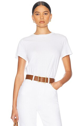 Helsa The Little Boy Tee in Classic Light Jersey in White | FWRD | FWRD 