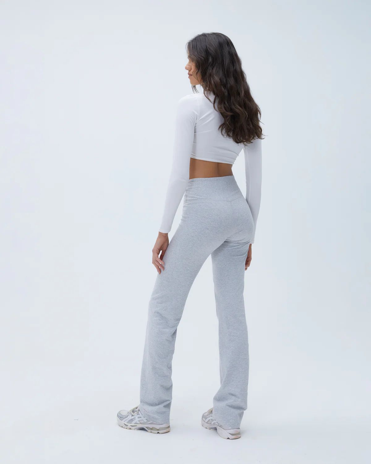 Cotton Yoga Pant - Grey Melange | Adanola UK