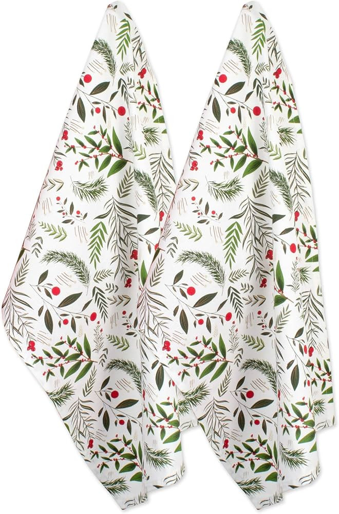 DII Christmas Kitchen Towel Set, Floral Tea Towels for Baking, Cleaning, Entertainment & Cooking,... | Amazon (US)
