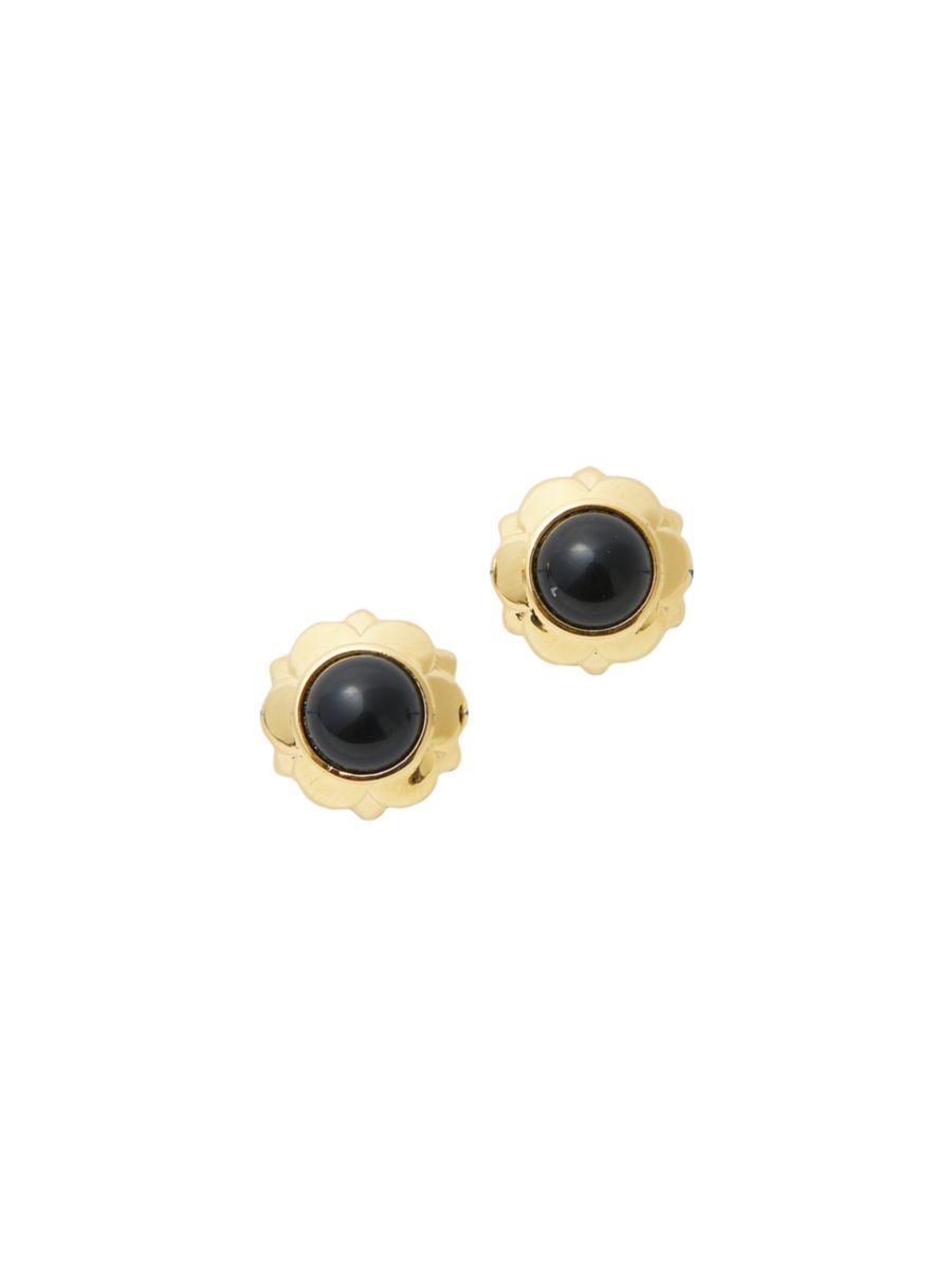Lele Sadoughi Eva 14K Gold-Plated &amp; Glass Crystal Stud Earrings | Saks Fifth Avenue