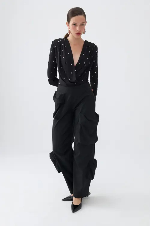Nocturne Pants with Cargo Pockets in Black at Nordstrom, Size Small | Nordstrom