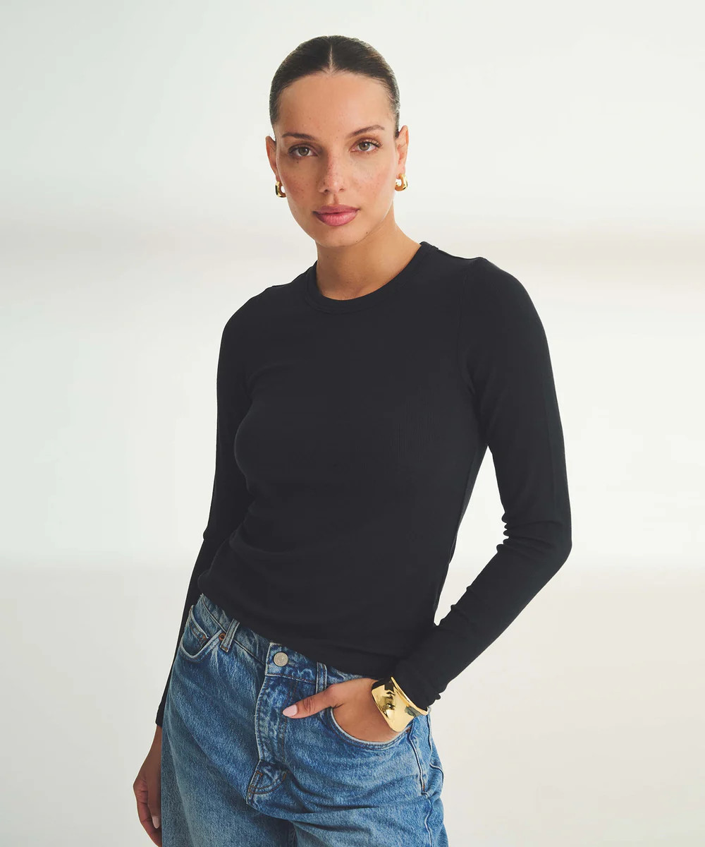 Baby Rib Long Sleeve Tee | NAADAM