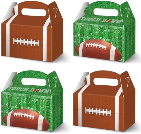 KALEFO Super Football Bowl Party Treat Boxes Touch Down Favor Box Decorations Sports Theme Rugby ... | Amazon (US)