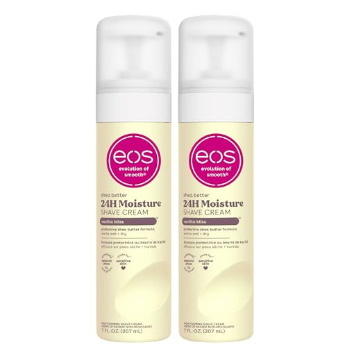 eos Shea Butter Shave Cream - Vanilla Bliss, 24H Moisture Hydration, 7 fl oz, (Pack of 2) | Amazon (US)