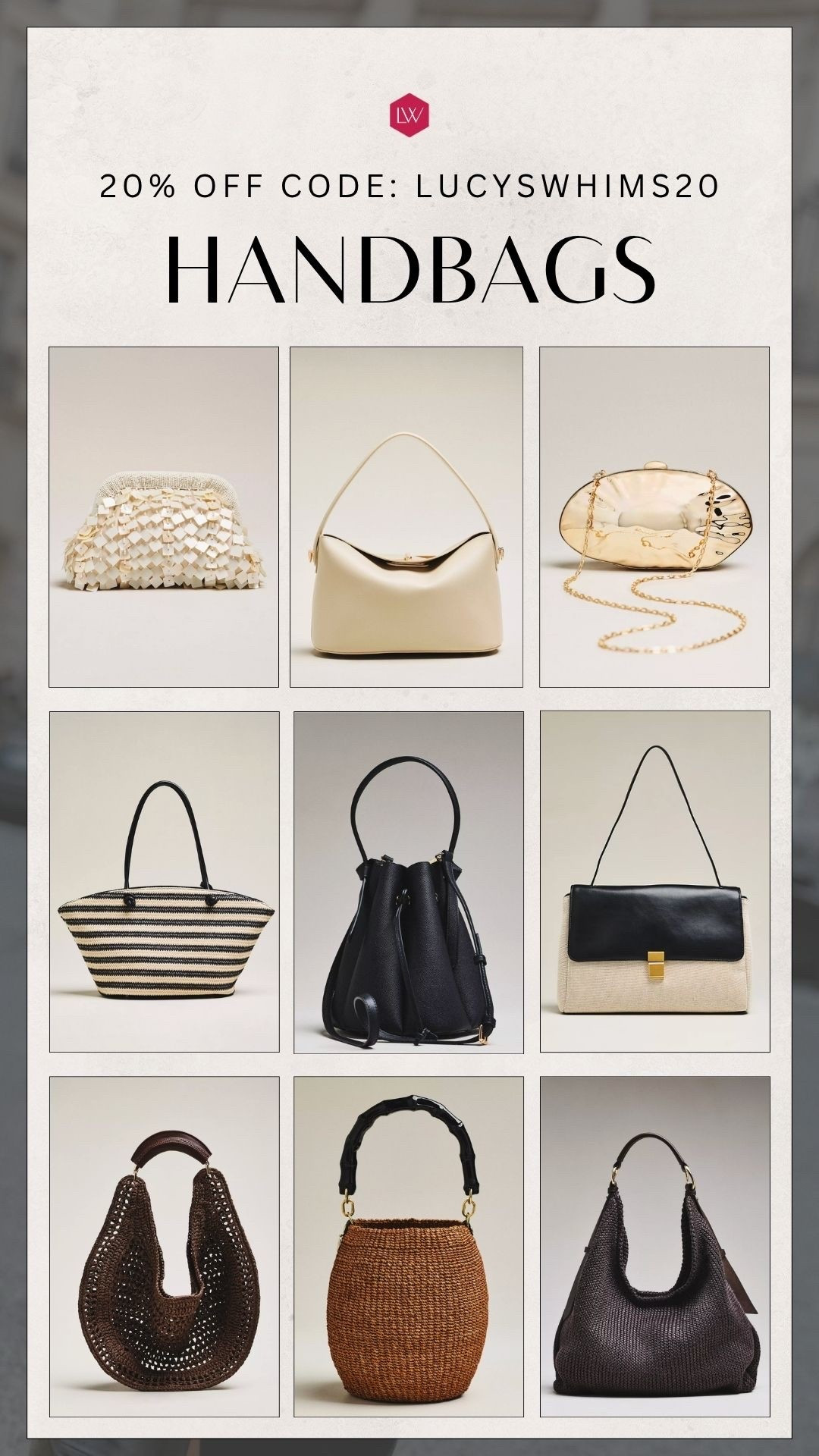 Best of handbags on sale! Use CODE: LUCYSWHIMS20 for 20% off order $100+

#LTKstorytime #LTKSeasonal