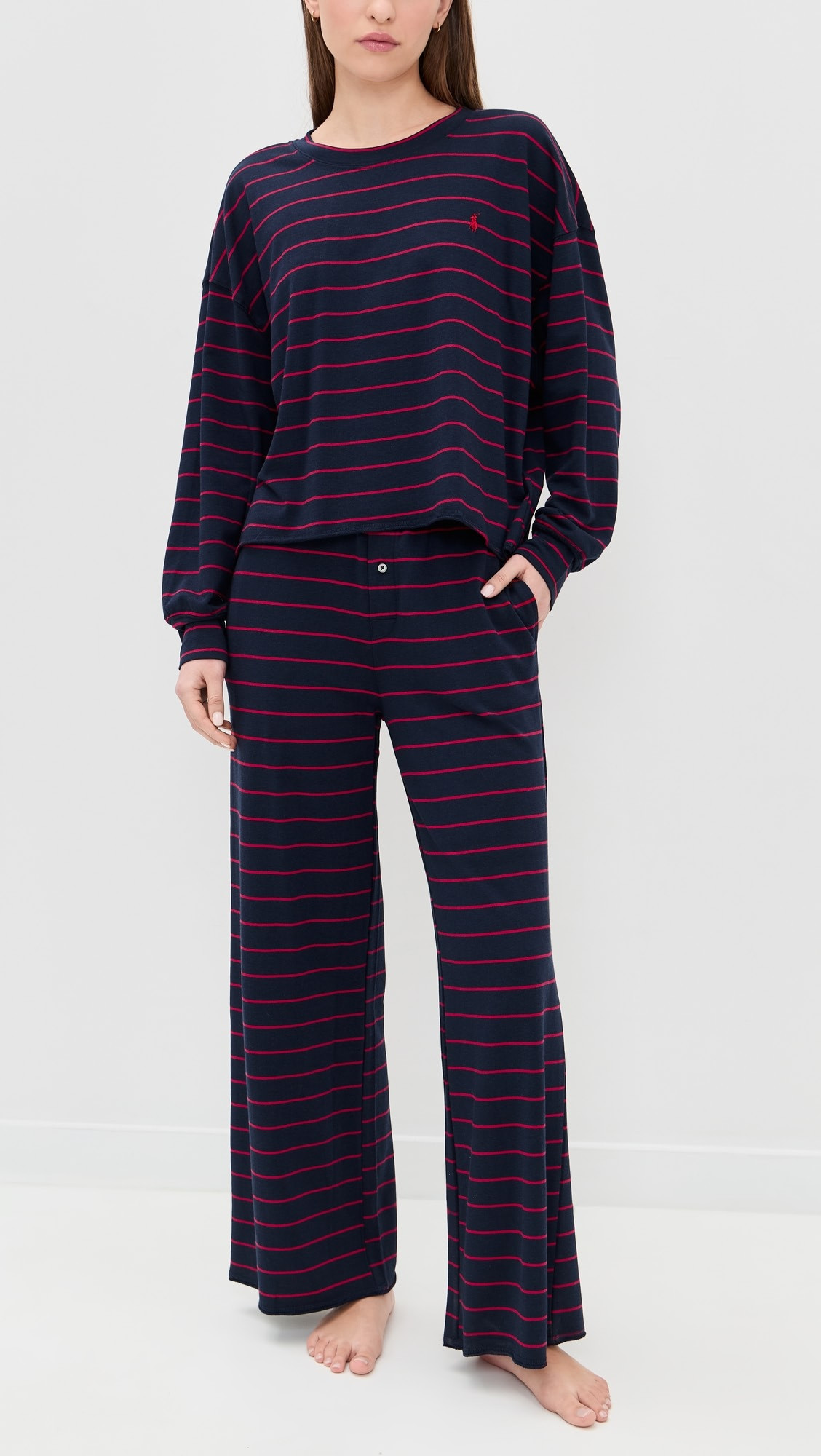Club Striped Long Sleeve Pajama Set | Shopbop