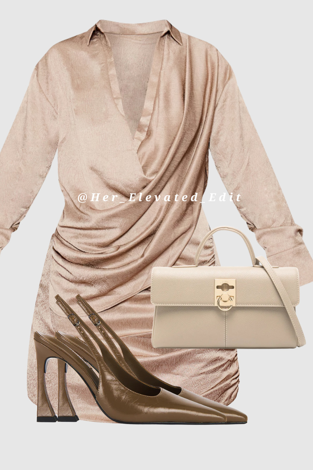 This champagne ruched mini dress gives effortless evening energy without feeling overdone. The draped silhouette keeps it feminine, while textured accessories elevate the entire look.

Styled with sculptural wedges and a plush shoulder bag for a modern birthday, dinner, or girls’ night moment.

#LTKDateNight
#LTKSeasonal
#LTKStyleTip
#birthdayoutfit
#eveninglook
 

 