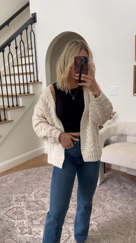 The details on this sweater are everything!! 🤩 I would size up 2 if you’re looking for an oversized cardigan! 

#LTKstyletip #LTKfindsunder100 #LTKSeasonal