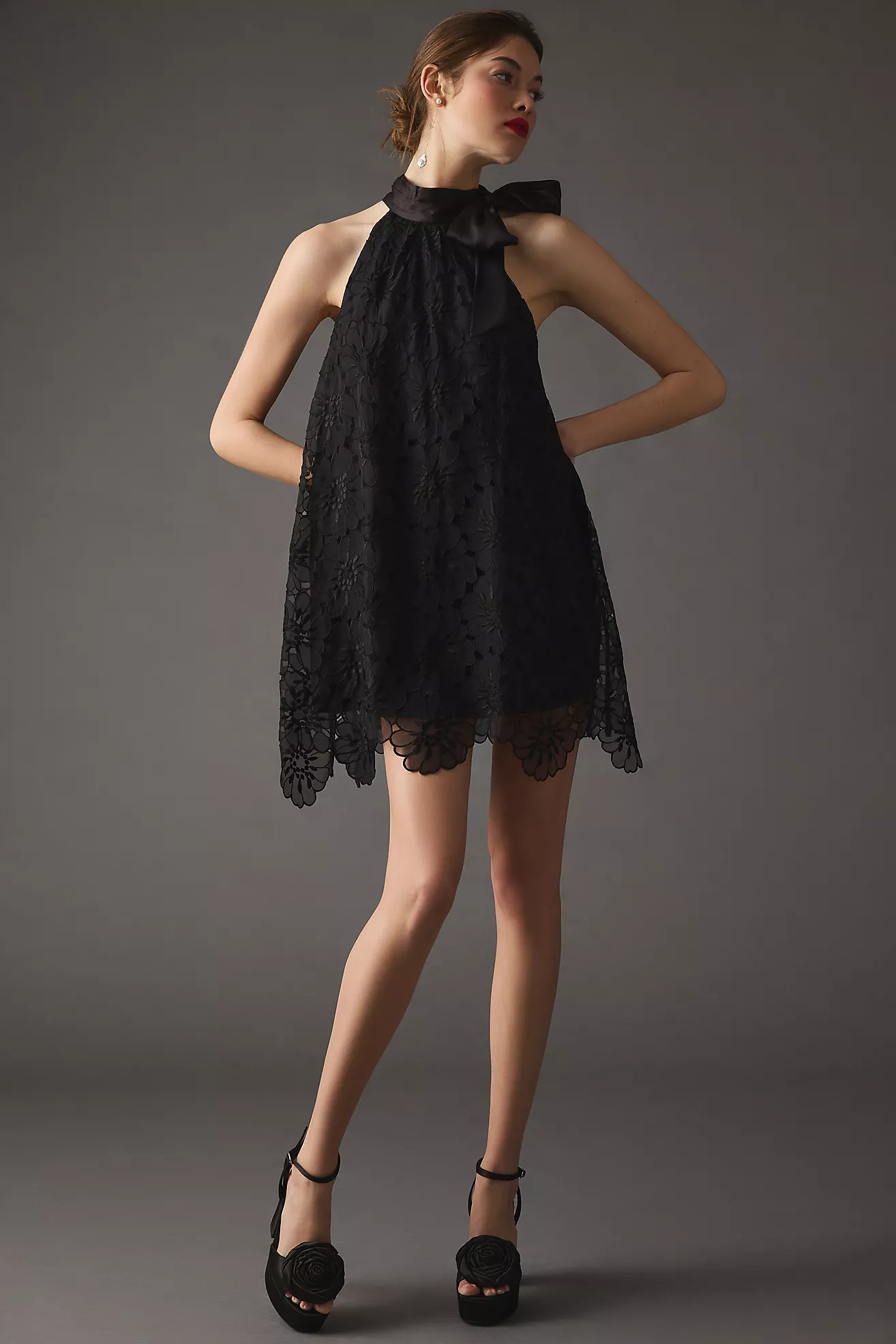 Maeve Bow Halter Dress | Anthropologie (US)