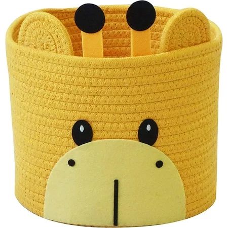 Small Cute Giraffe Cotton Rope Storage Basket for Baby Diaper Organizer Basket Nursery Storage Nurse | Walmart (US)