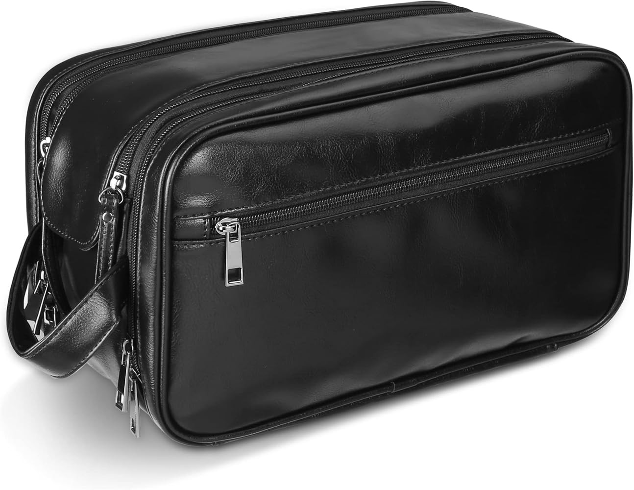 Amazon.com: BNSPOCKET Personalized Leather Travel Toiletry Bag for Men, Large Travel Bathroom Sha... | Amazon (US)