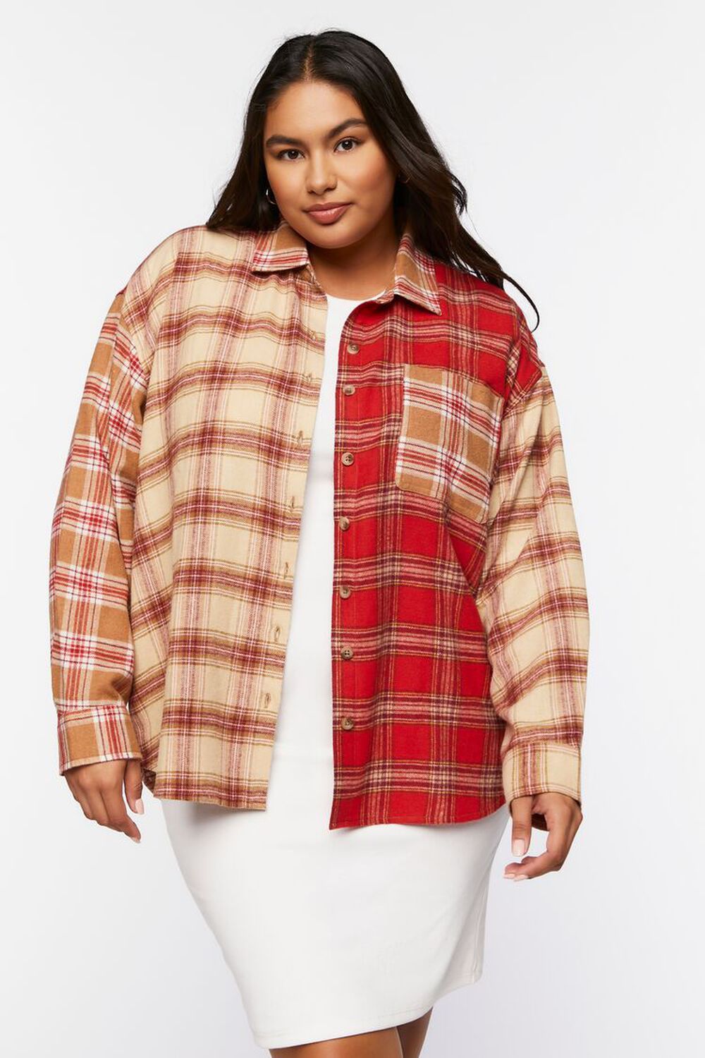 Plus Size Reworked Plaid Shirt | Forever 21 (US)