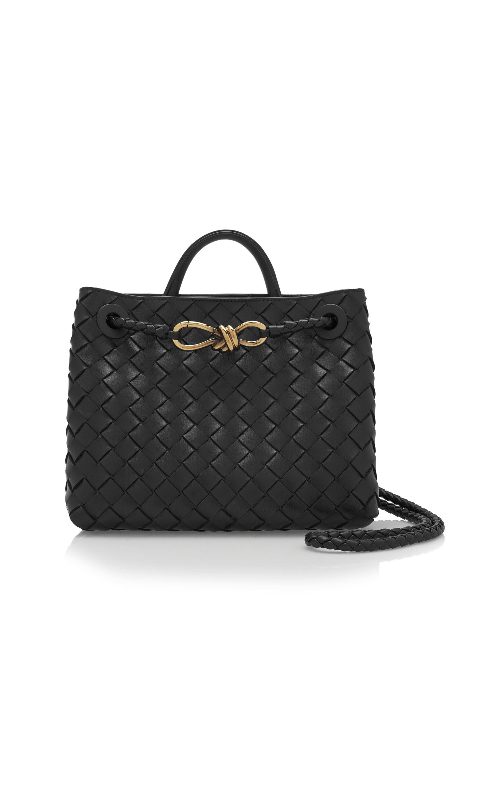Bottega Veneta - Small Andiamo Intrecciato Leather Tote Bag - Black - OS - Moda Operandi | Moda Operandi (Global)