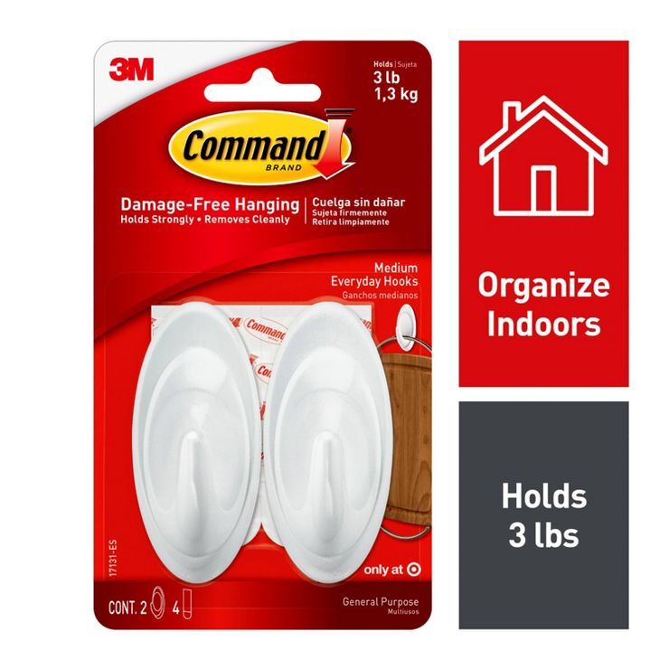 Command Designer Hooks (2 Hooks 4 Strips) White | Target