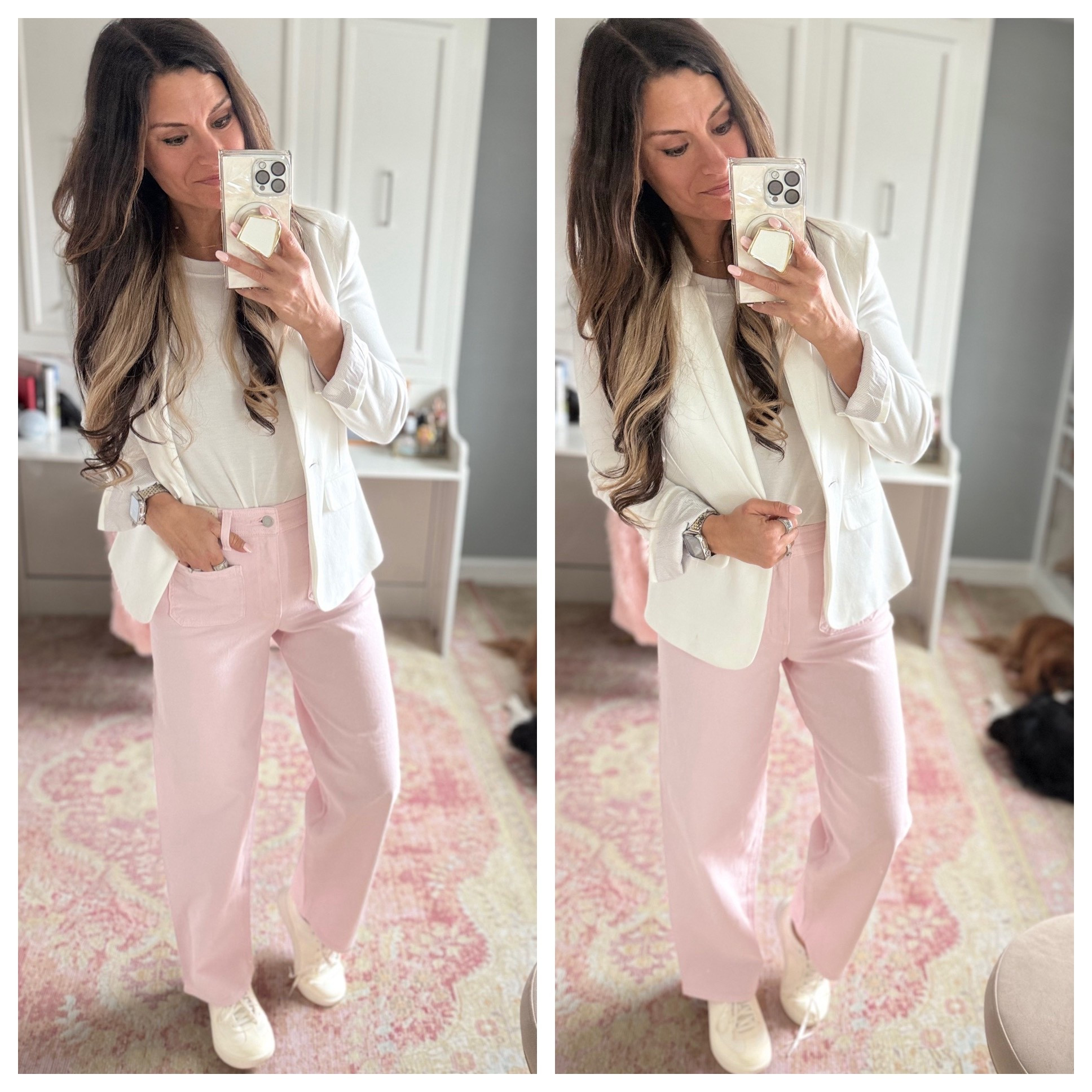How to style pink jeans