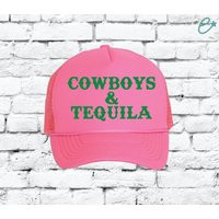 Cowboys & Tequila Hat Custom Trucker Snapback | Etsy (US)