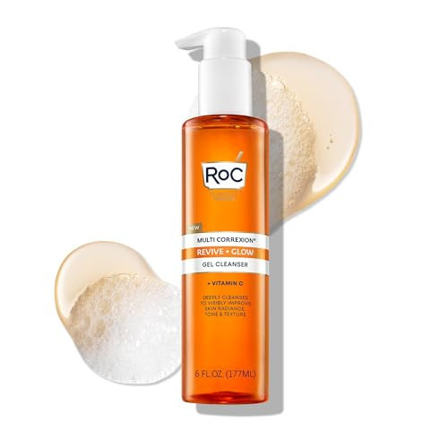 RoC Multi Correxion Revive + Glow Gel Vitamin C Cleanser, Face Wash, Facial Cleanser with Glycolic Acid, Paraben-Free, Sulfate-Free Skin Care - 6 Ounces | Amazon (US)