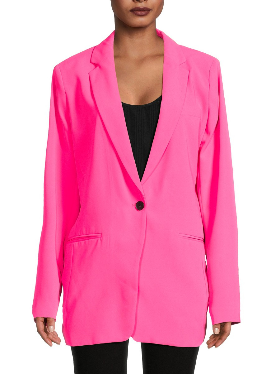 DKNY Women's Notch Lapel Blazer - Pink - Size XS | Saks Fifth Avenue OFF 5TH