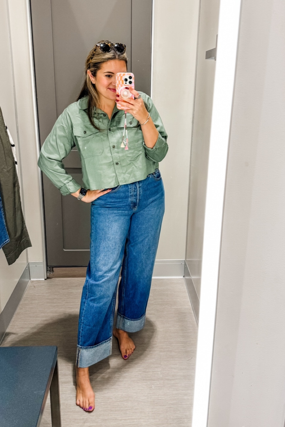 New target try on! @targetstyle size 8 / size medium fall @target new arrivals! 
Button front crop oxford fits tts. Comes in several colors!

Jeans run slightly large. In my true size 8. Best suited for taller girls! I’m 5’7.5”.

#target #targetstyle #size8

#LTKMidsize #LTKFindsUnder100 #LTKFindsUnder50