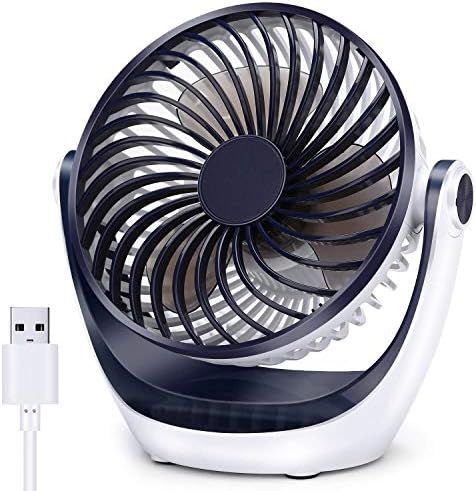 Aluan Desk Fan Small Table Fan with Strong Airflow Quiet Operation Portable Fan Speed Adjustable Hea | Amazon (US)