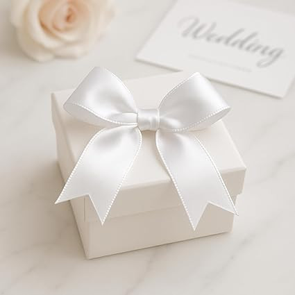 White Gift Wrap Bows - 50pcs 3.3 Inch Elegant Bows for Gift Wrapping, Party Decorations, Wedding ... | Amazon (US)