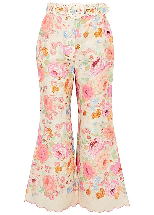 Raie floral-print linen trousers | Harvey Nichols (Global)